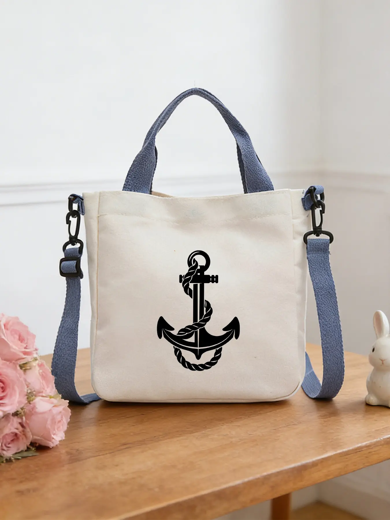Anchor Pattern crossbody bags, shoulder bags, handheld shopping bags, cosmetic bags and tote bags, ideal for daily shopping and commuting, trendy fashion items and perfect gifts.