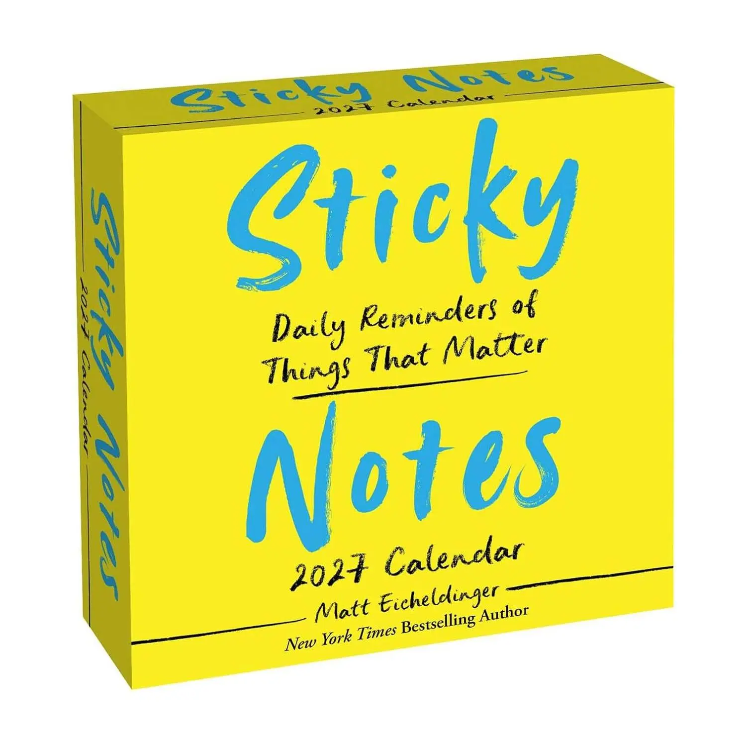 Tear-Off Sticky Notes 2027 Day-to-Day Calendar, 4.6x4.6" FSC Paper, Daily Reminders with Heartfelt Stories for Teachers/Families