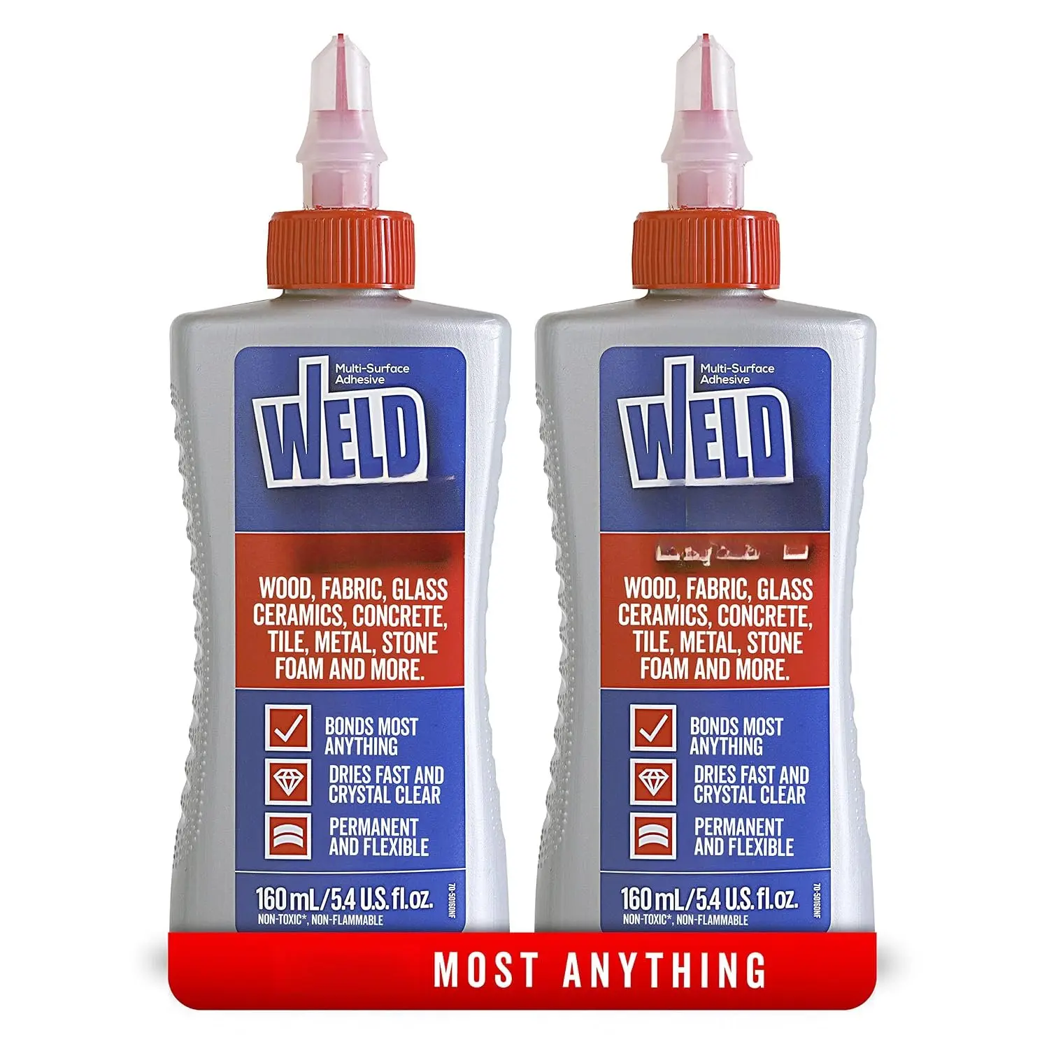 Multi-Surface  Glue –  Drying Glue for , Tile, Ceramic, Pottery, Glass, Metal &  – Heavy Duty Adhesive for Mosaic, Crafts,  Working & Repairs – 5.4oz (160ml), 2 Pack