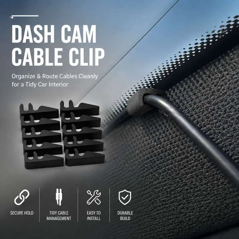 Dash Cam Cable Clip Organizer Wire Management Holder Line Routing Clamp for Car Interior Trim