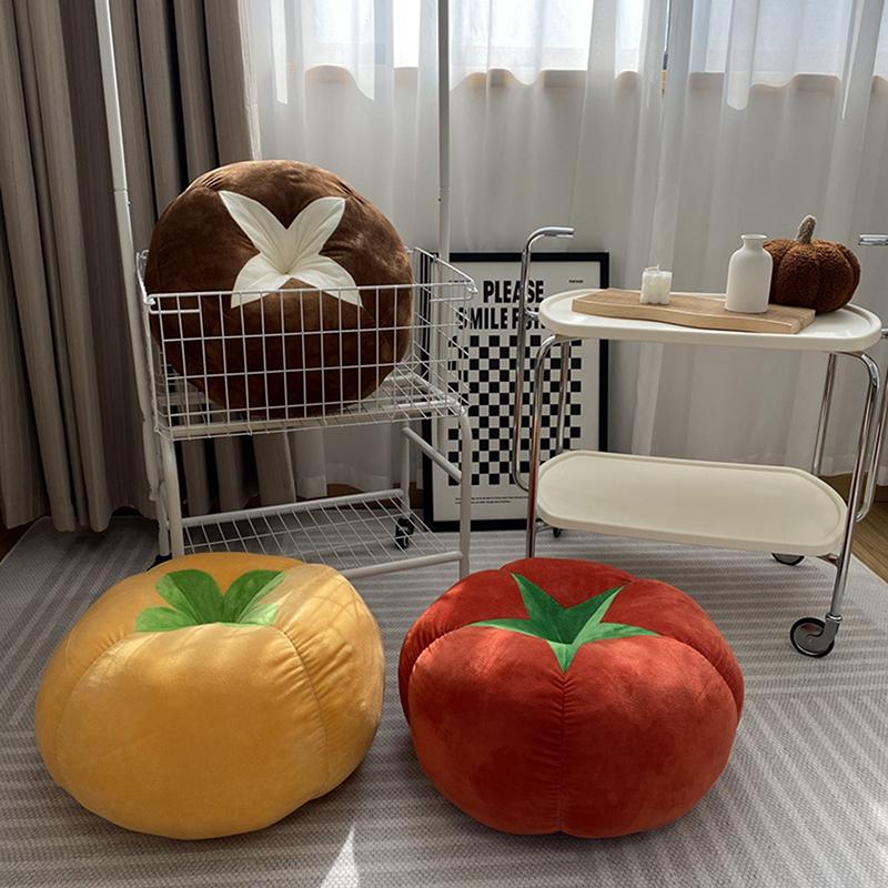 Bay Window Tatami Floor Thickened Butt Cushion Round Tomato Tomato Pillow Vegetable Mushroom Persimmon Futon Cushion