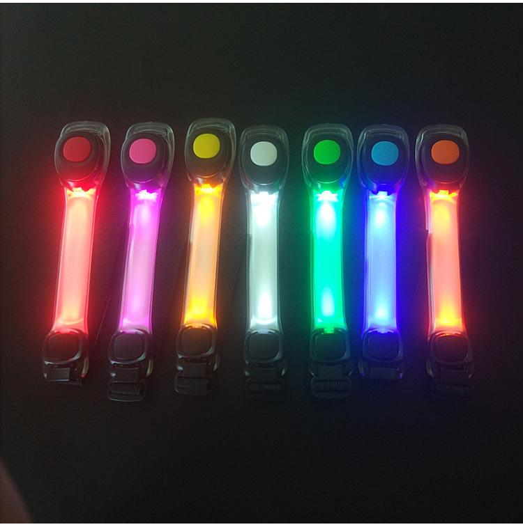 Waterproof LED Armband Light for Running Cycling Hiking Hook-and-Loop Closure Night Visibility Reflective Arm Band