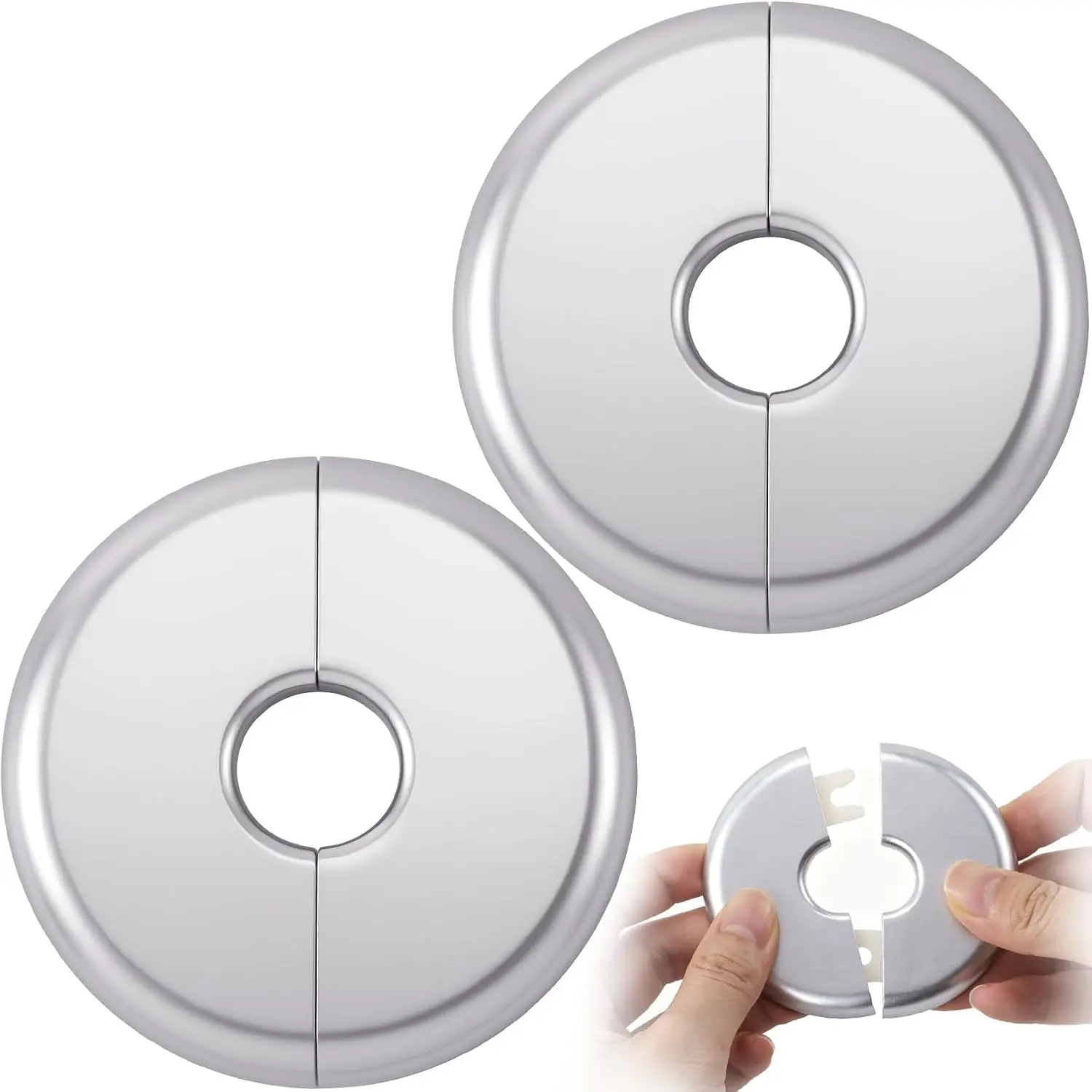 White Wall Split Flange for 2.5 Inch Pipe, 1 count