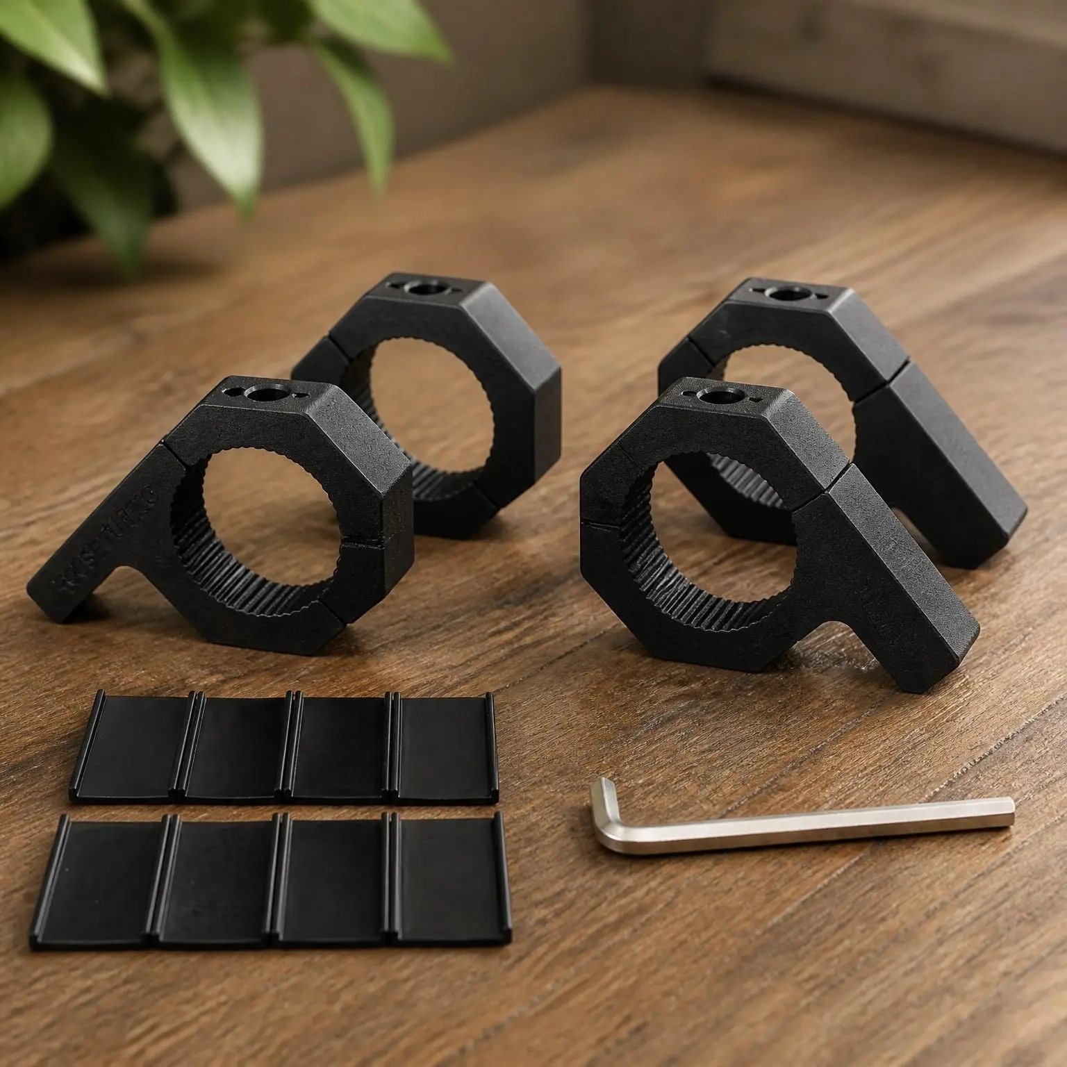 Tuning Tube Clamps 4pcs 1.5 inch Mounting Bracket, Roof Roll Bar Cage Holder Bar Clamp 1 1/2" for Work HID LED Light Bar (1.5" Clamp Mount Kit)