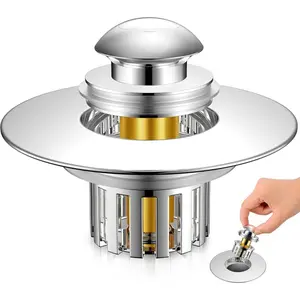 Bathtub Drain Stopper 3 in 1, 304 Stainless Steel Pop Up Tub Stopper, Anti-Clogging Bathtub Drain Hair Catcher for US Standard Bathtub DrainAB20Lumora Living