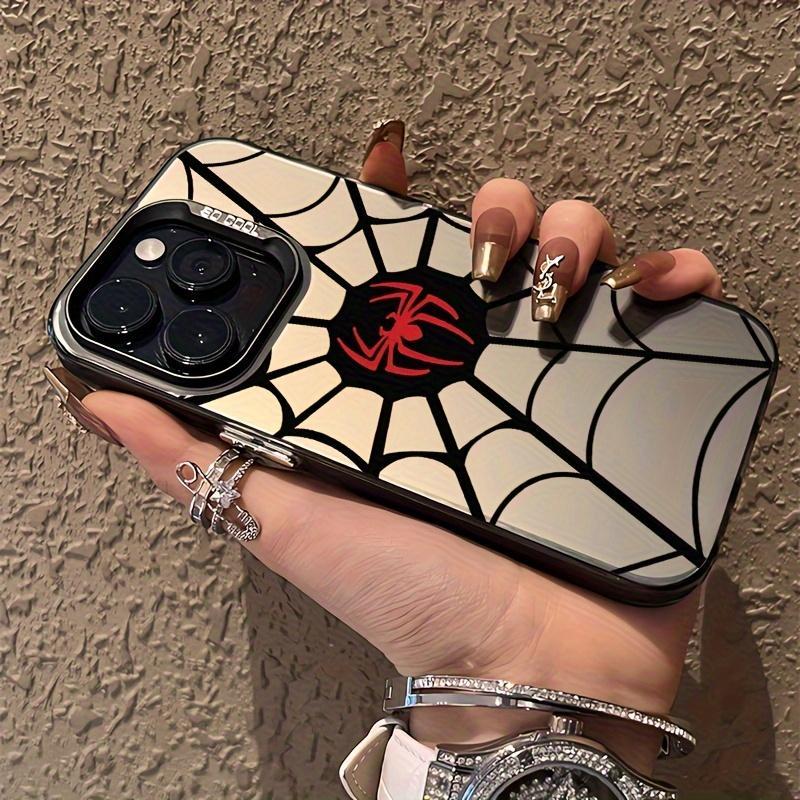 Spider Pattern Design Phone Case, 1 Count Shockproof Phone Protective Cover, Phone Accessory Compatible with iPhone 15 14 13 12 11 XS XR X Mini Plus Pro Max
