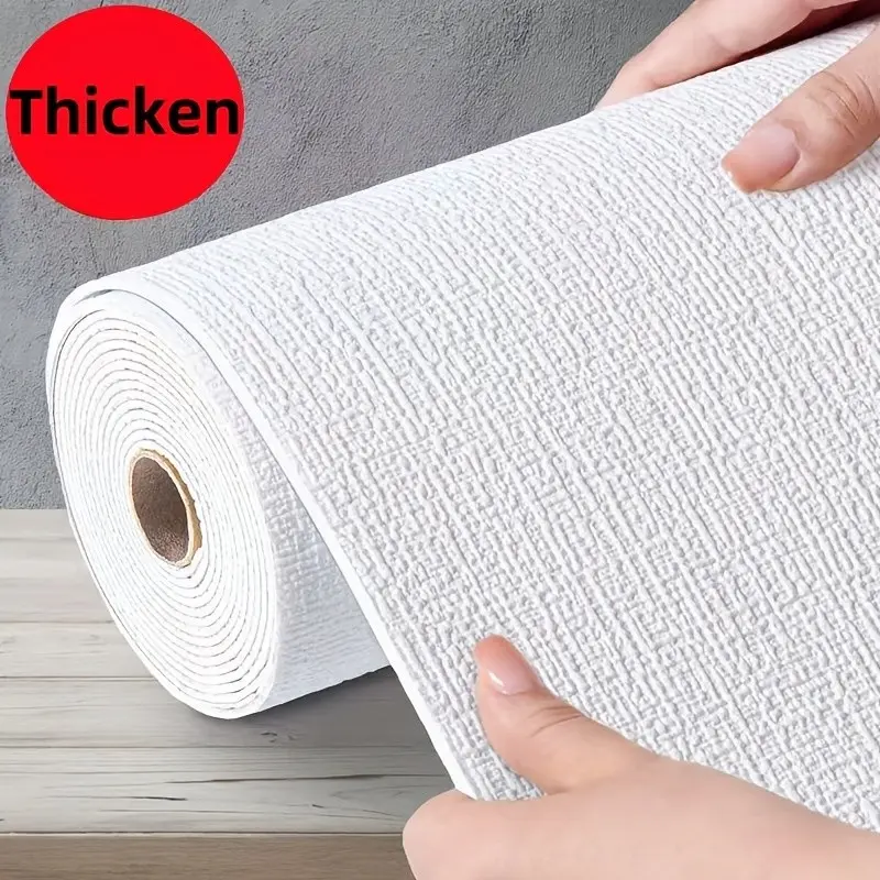 3D Wall Panels, Thick Linen Texture Self-Adhesive Wallpaper, Easy Peel-And-Stick, Noise Insulation, Ideal for Bedroom & Living Room
