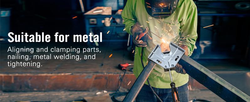 Right Angle Clamp, Housolution [4 PACK] Single Handle 90° Aluminum Alloy Corner Clamp, Clamps for Woodworking Adjustable Swing Jaw, Woodworking Tools Photo Frame Vise Holder, Gifts for Men Dad