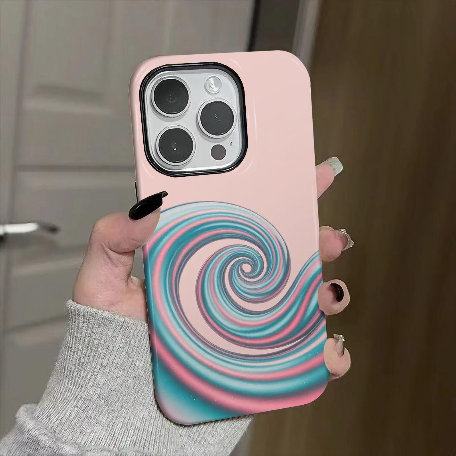 Abstract, swirl, waves Soft And Hard Two-In-One Film Printed Full Pattern Case For IPhone 16 15 14 13 1211 Pro Max Plus Phone Case