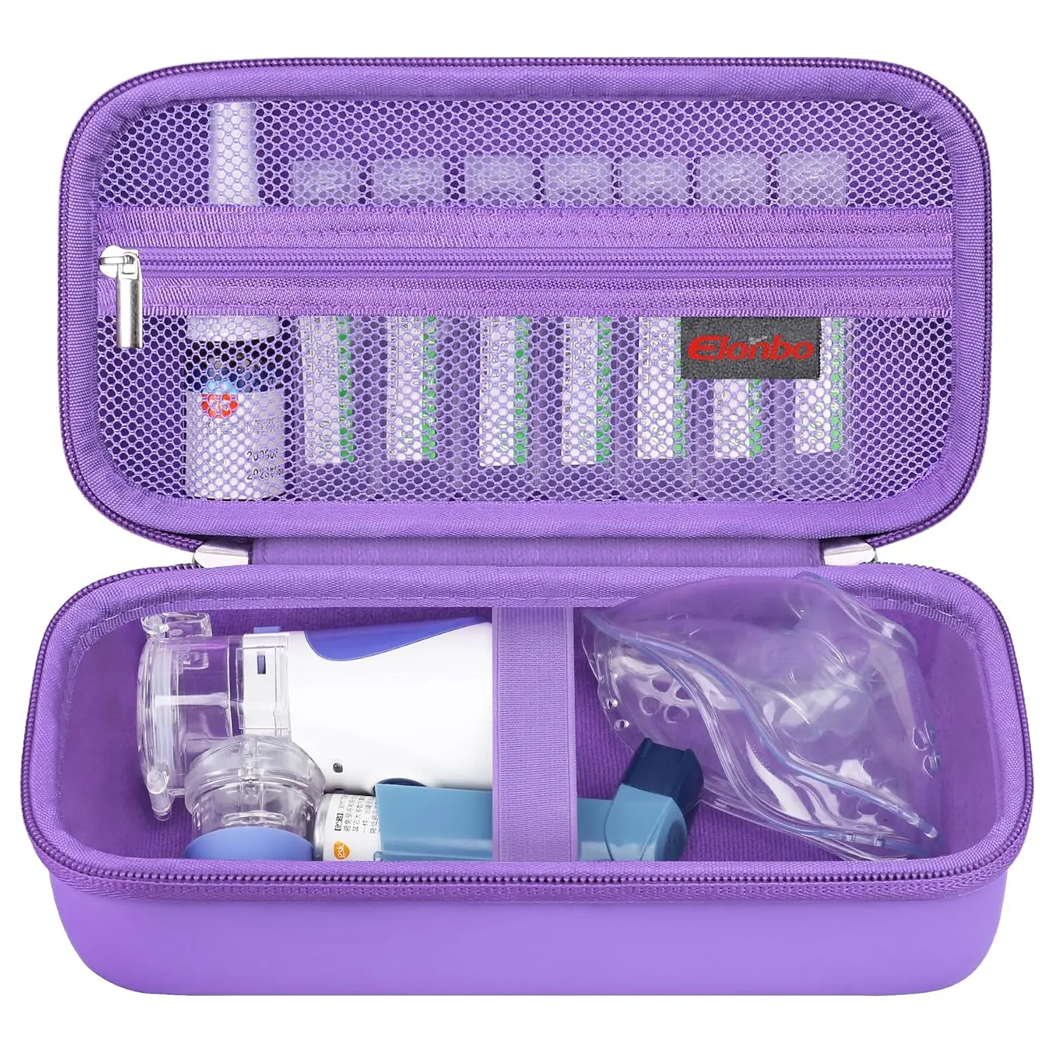 New Carrying Case for Portable Handheld Inhaler Nebulizer Machine,Purple | Asthma Inhaler Case, Handheld Mesh Atomizer Machine Hard Travel Bag, Mist Humidifier/ Moisturizer Sprayer Holder. (Case Only)