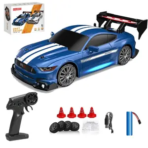 1:24 Remote Control Drift Car for Kids, 30KM/H 4WD High Speed Cars with LED Lights, Extra Drifting Tires, Racing Sport Toy Car, Vehicle for Adults Boys Girls, Birthday & Christmas Gifts