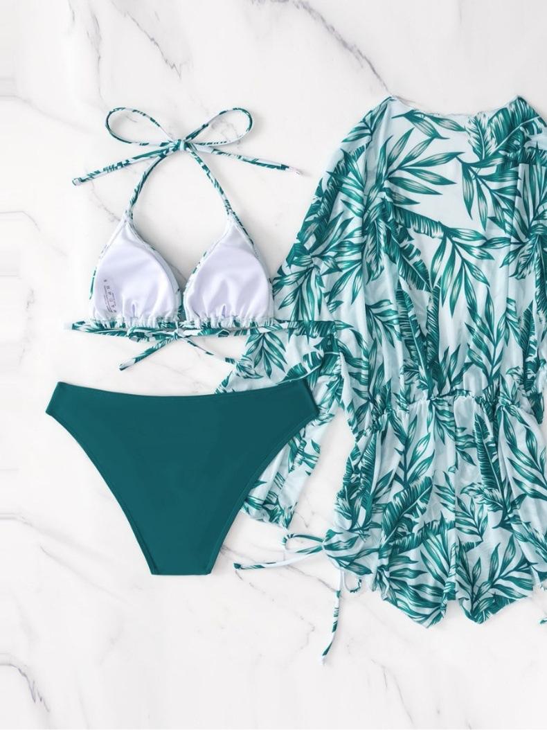 Women's Sexy Loose Mesh Three-Piece Bikini Split Swimsuit shoulder Women's Sexy Loose Mesh Three-Piece Bikini Split Swimsuit shoulder