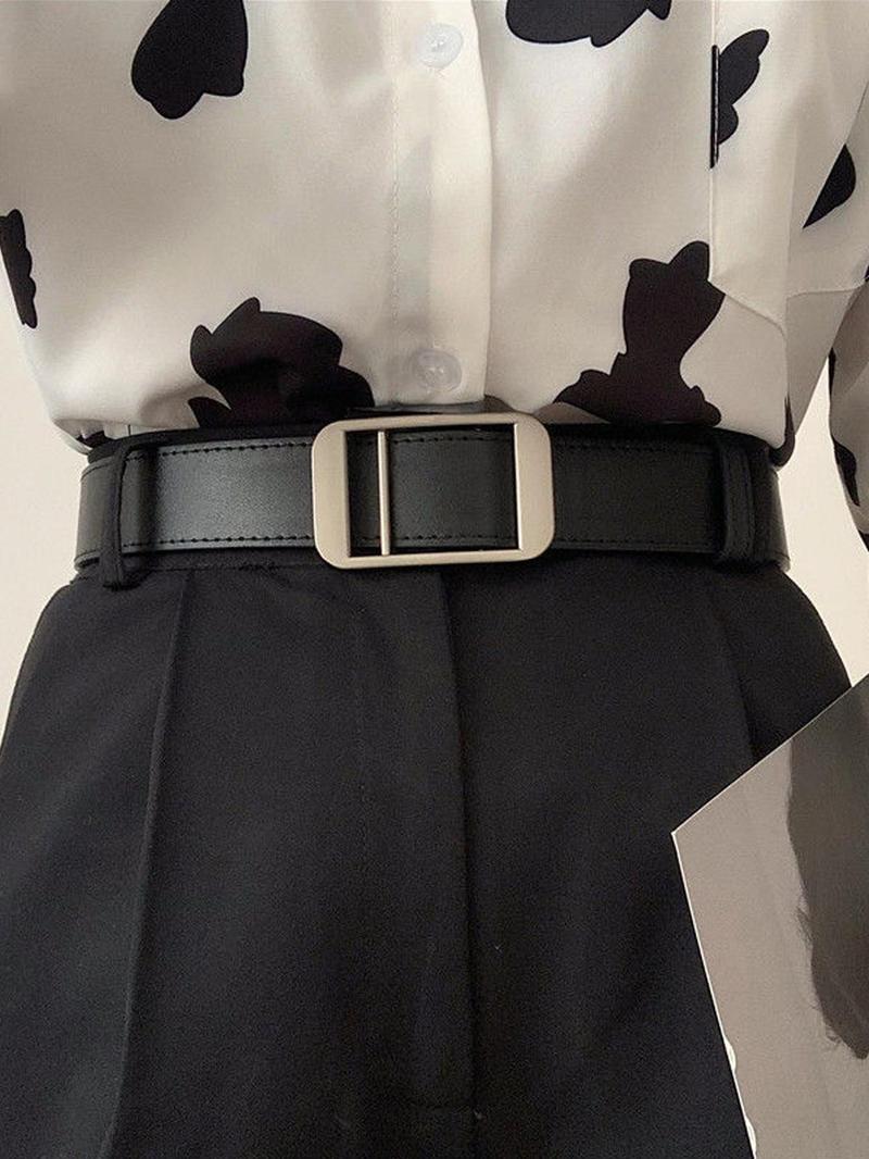 Unisex Business Solid Color PU Buckle Belt, Fashion Zinc Alloy Belt For Dress & Jeans, Daily All-match Clothing Decoration, Casual Business Belt Unisex Business Solid Color PU Buckle Belt, Fashion Zinc Alloy Belt For Dress & Jeans, Daily All-match Clothing Decoration, Casual Business Belt