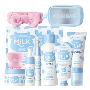 Milk Skin Care Set for Teens, 12 IN 1 Moisturizing & Gentle Milk Skin Care for Teens Girls , Face Care Kit, Bulk Birthday Gifts, Daughter Gifts, 12PCS