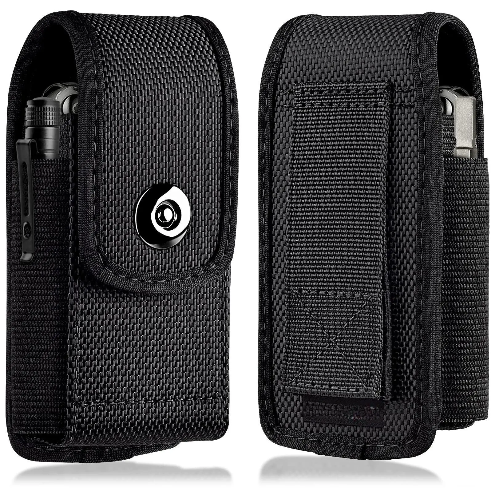 Black Leatherman-Compatible EDC Tool Sheath - Velcro, Belt Loop, Magnetic Closure, High-Capacity Multi-Pocket EDC Utility Tool Bag Holster Organizer, Edc Utility Tool Bags