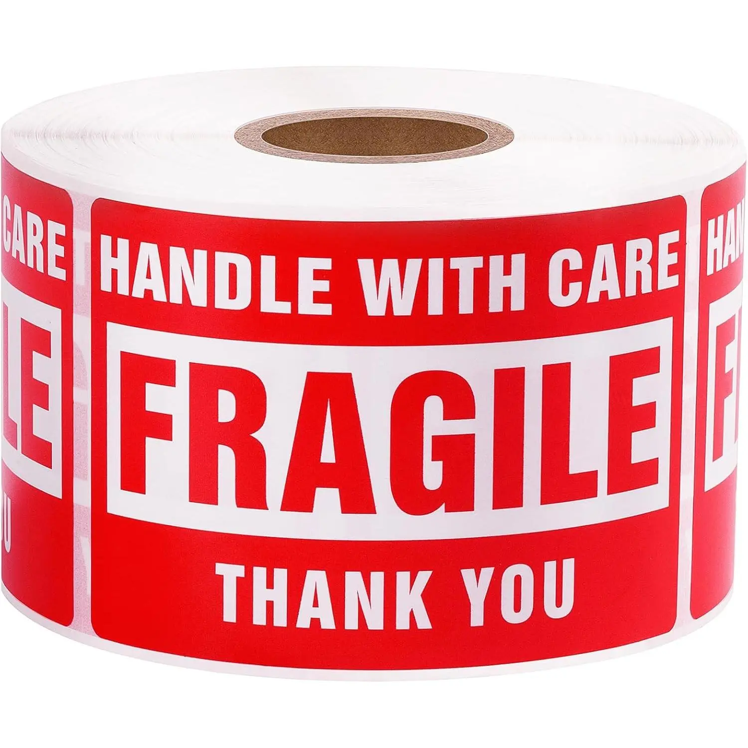 3 x 2 Inch Fragile Stickers - Handle with Care Labels for Shipping, Moving & Glass | Permanent Adhesive, Commercial Grade (1 Roll, 500 Labels)