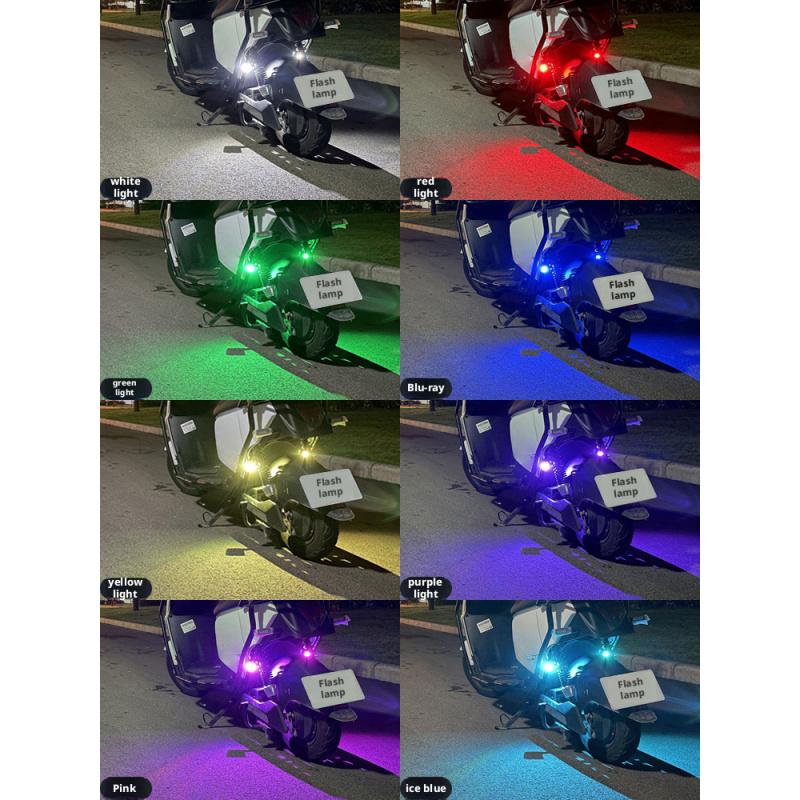 Car LED light, multifunctional car LED warning light, rechargeable wireless car light with remote control, decorative light, motorcycle, truck