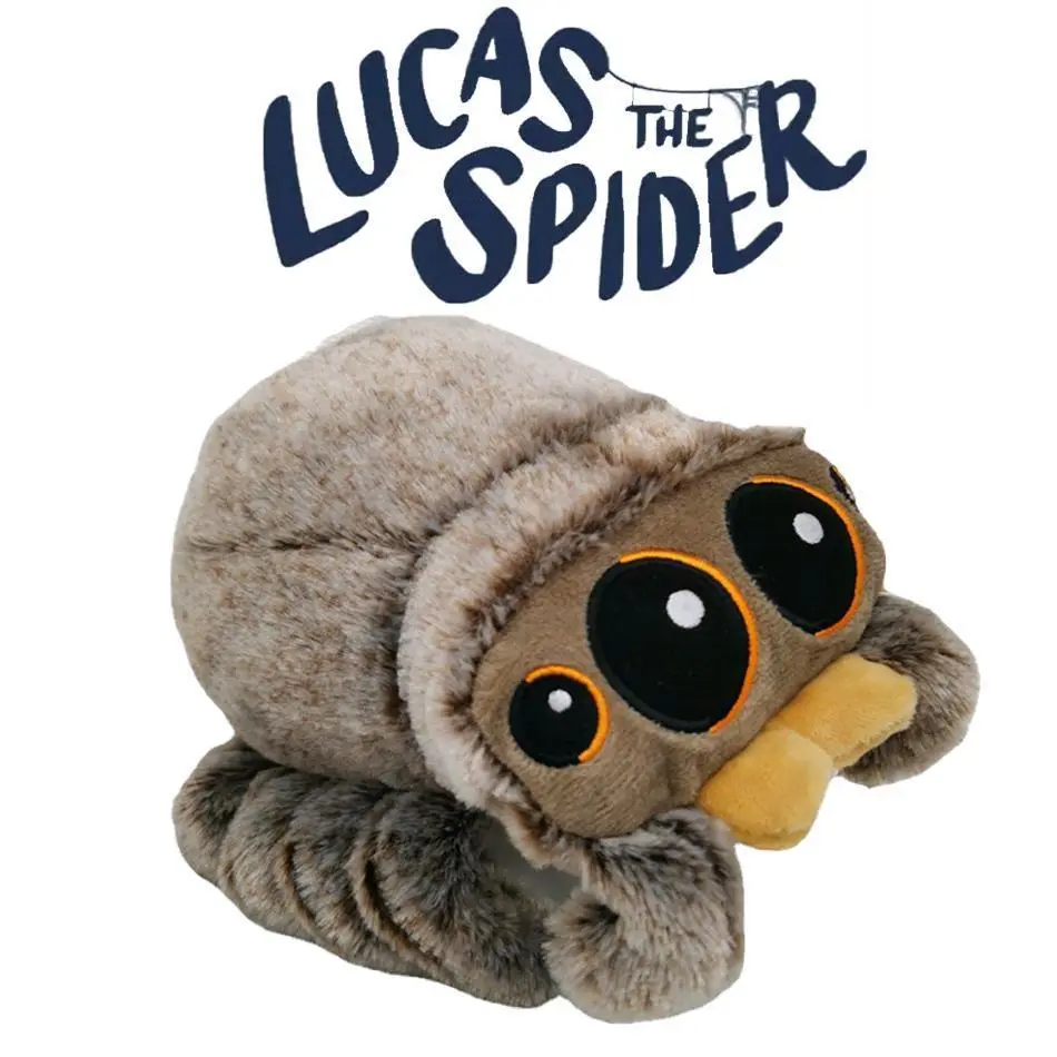 Soft Plush Black Spider Stuffed Animal - Little Lucas Anime Look PP Cotton Fill Doll, Room Decor Pillow, Kid Gift