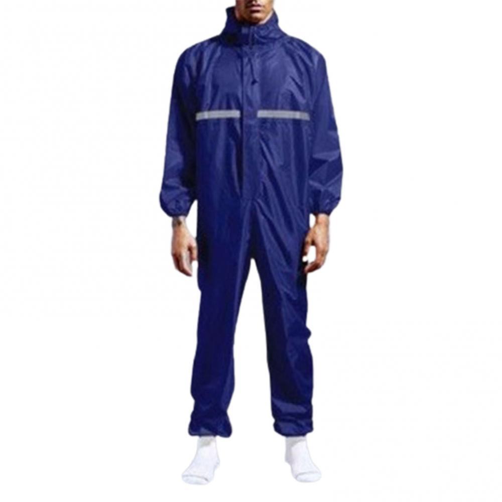 Work Raincoat Unisex One piece Coveralls Uniform Waterproof Poncho Hooded Raincoat Jumpsuit Thicken Rainwear Work Protection