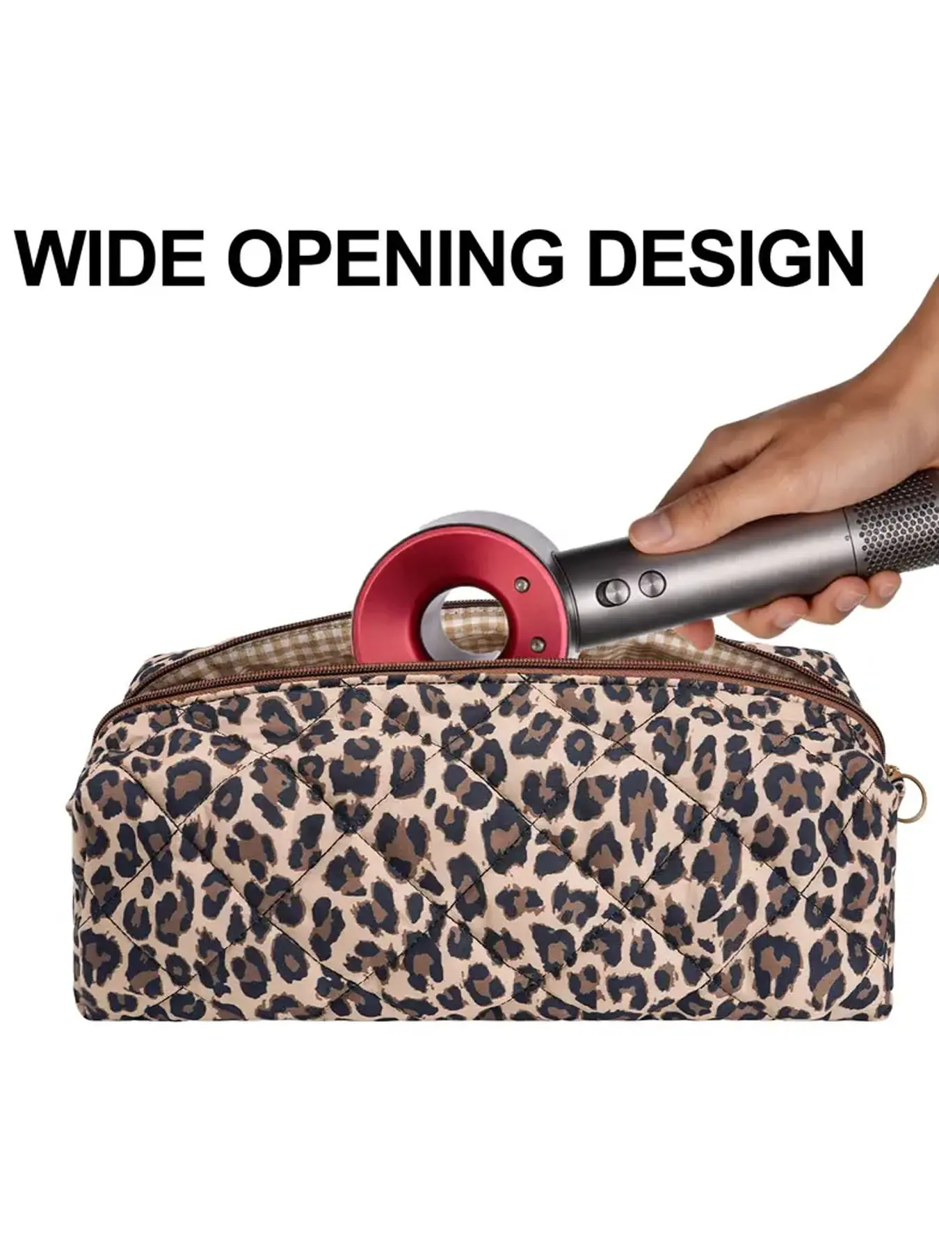 Quilted Hair Tools Travel Organizer Bag - Lightweight, Durable Travel Gear Carry-On Set for Dyson Airwrap Styler, Curling Irons, Toiletries & Daily Hair Tool Storage, Carry-On Set Travel Organizers