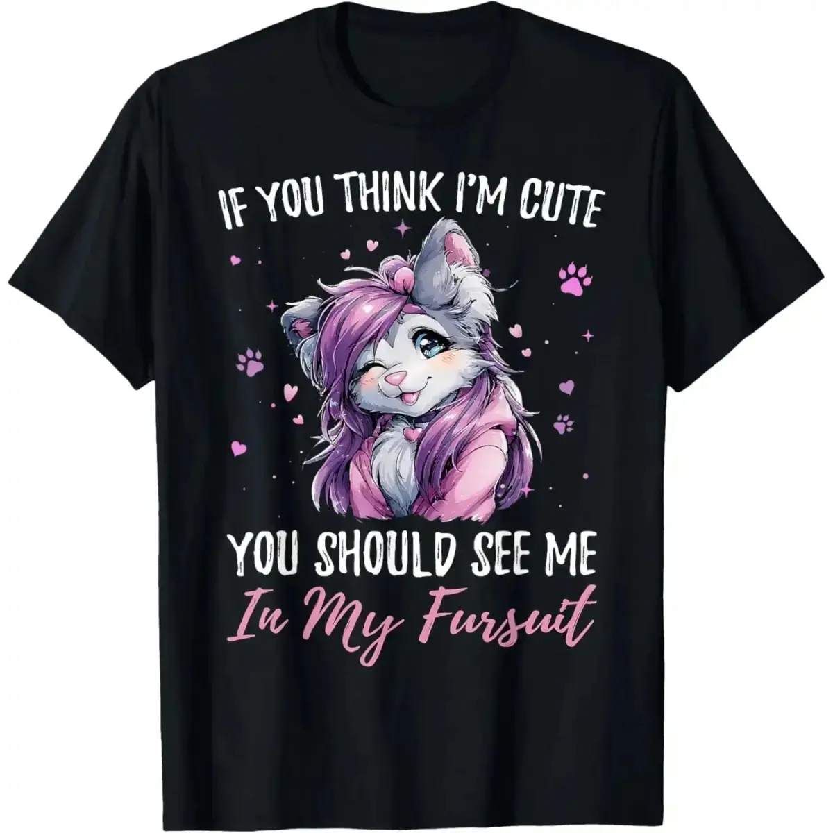 Unisex Funny Wolf-Furry Graphic T-Shirt - Casual Relaxed Fit Sports Top, Apparel T Shirt for Furry Enthusiasts, Casual Fashion Shortsleeve, Funny Meme, Cool & Fresh Wear
