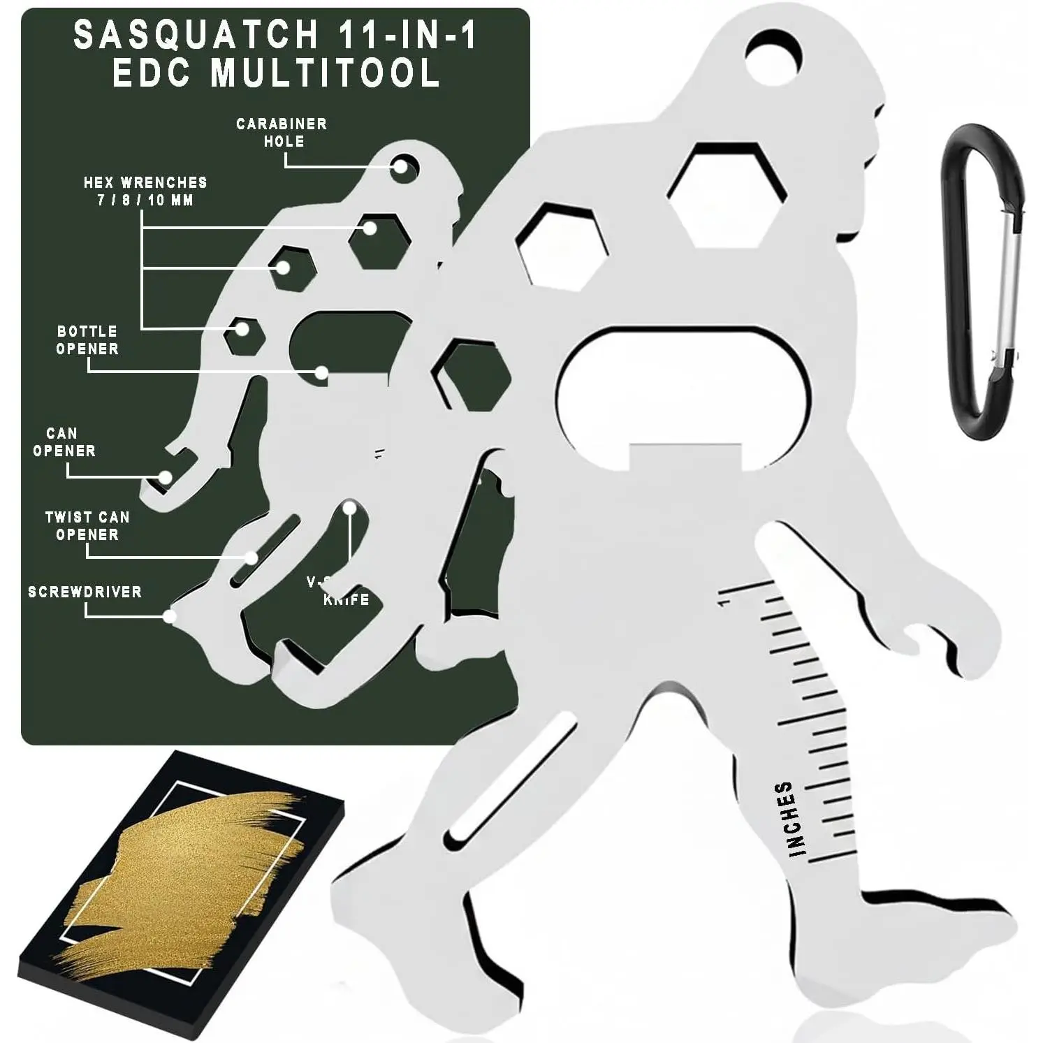 Funny Men  Ideas Sasquatch -   To School Gifts for Students Teachers, Cool Stocking Stuffers White Elephant Gifts for Him, Novelty EDC Pocket Multitools Birthday Fathers Day Dad Gifts