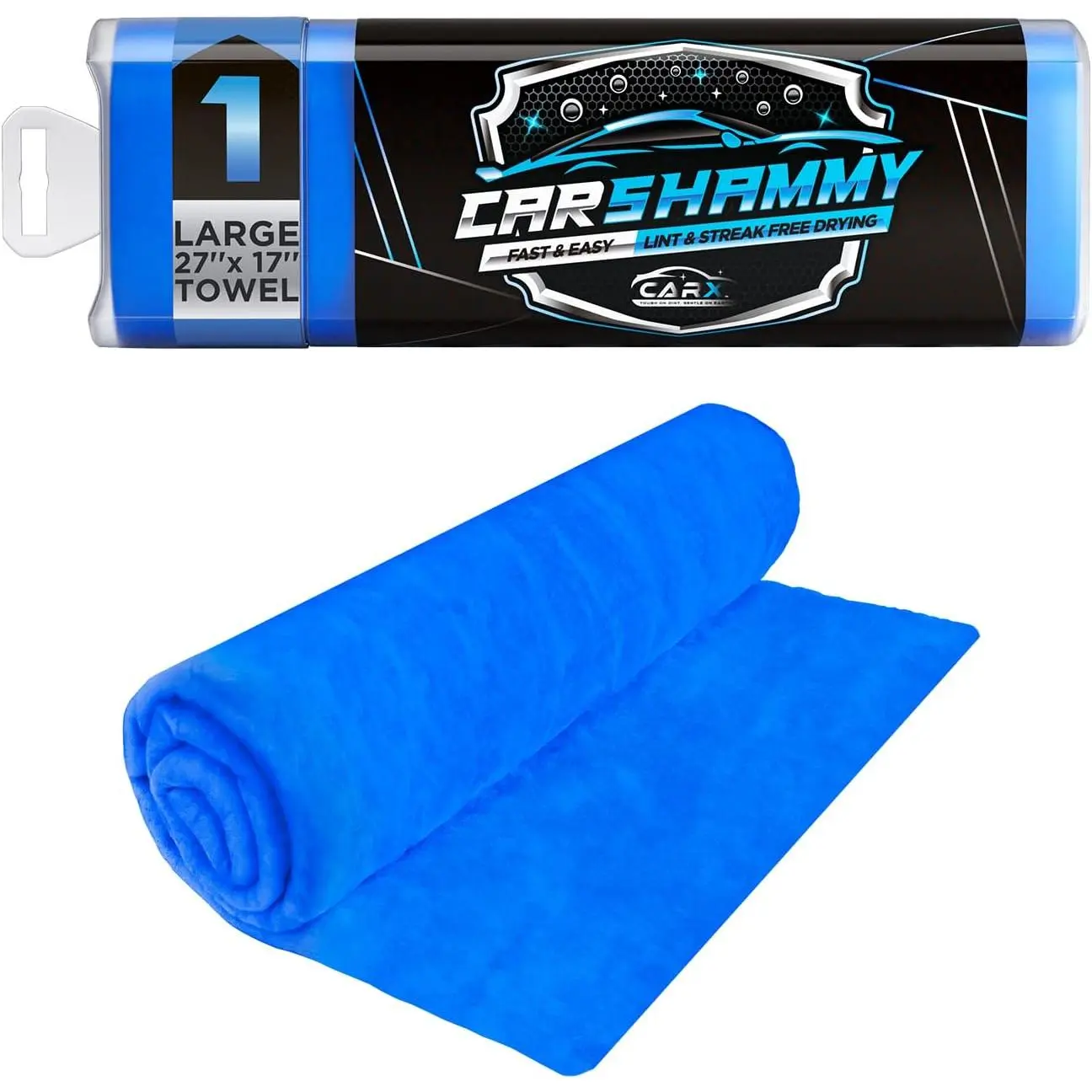 Automotive Synthetic Car Wash Shammy Towel - 27"x17" Compact Chamois Cloth, Super Absorbent, Scratch-Free Quick Dry Accessory for Yoga, Beach Days, Everyday Use