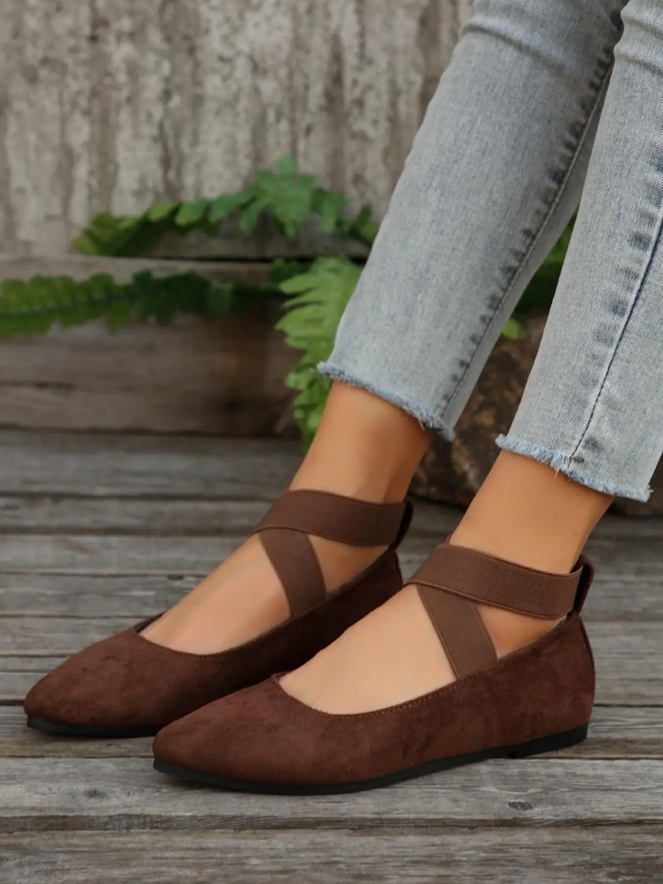 Women's Solid Color Suede Flat Shoes, Casual Comfortable Breathable Shoes for Daily Wear, Lightweight Breathable Shoes for Women & Girls, Running