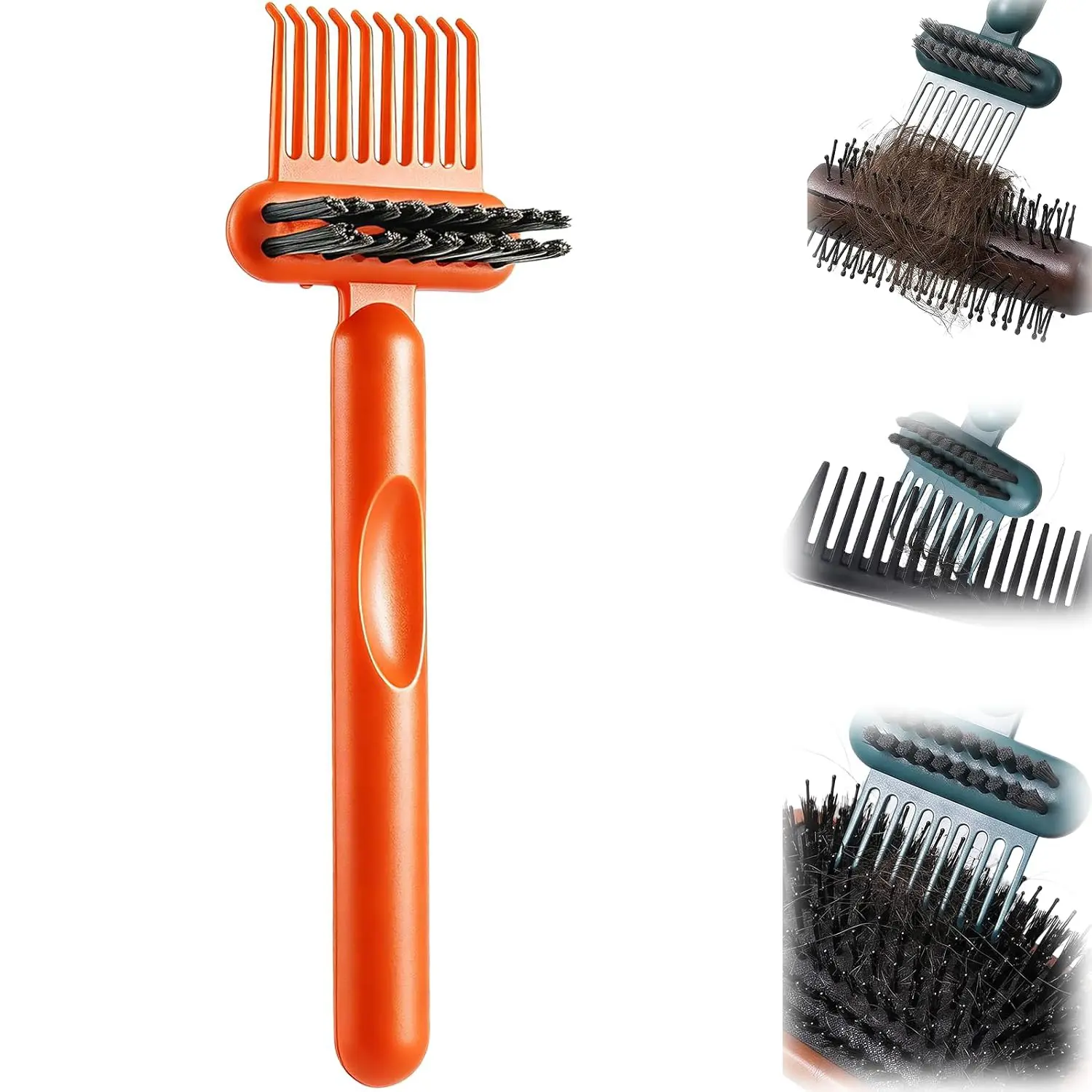 2-in-1 Hair Brush Cleaner Tool, 2026 New Comb for Removing Hair and Dust, Portable Comb Cleaner, Hairbrush Cleaning Tool for Home Salon Travel Daily Use
