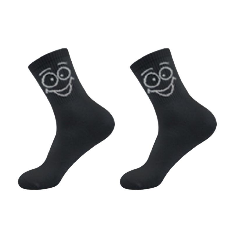 5/10PAIRS Men's Funny Embroidered Crew Socks, Colorful Expression Mid-Calf Socks for Casual Daily Wear
