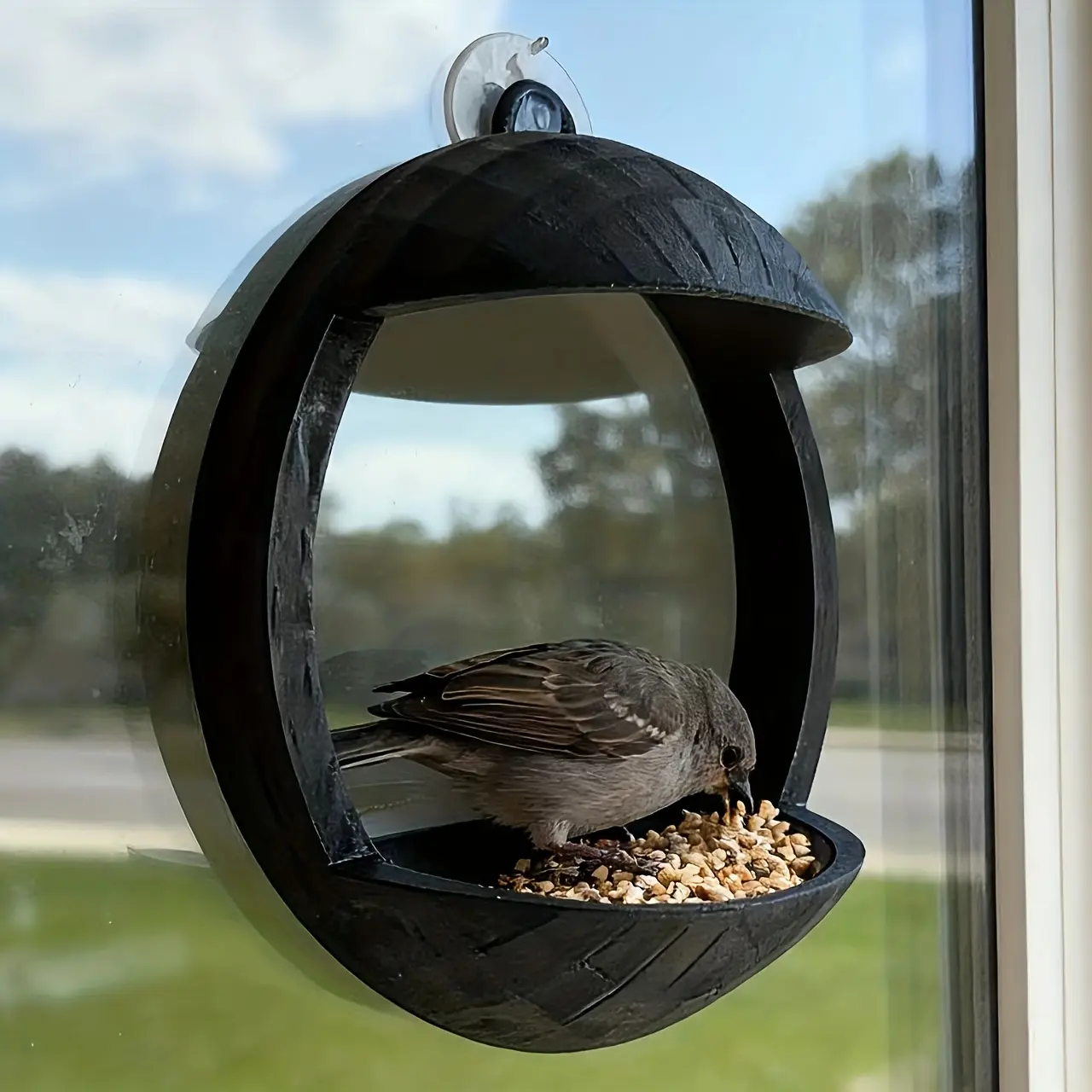 A Practical Window Bird Feeder - Glued To The Window, You Can Observe The Birds Eating At Close Range - Simple in Shape and Hard in Material
