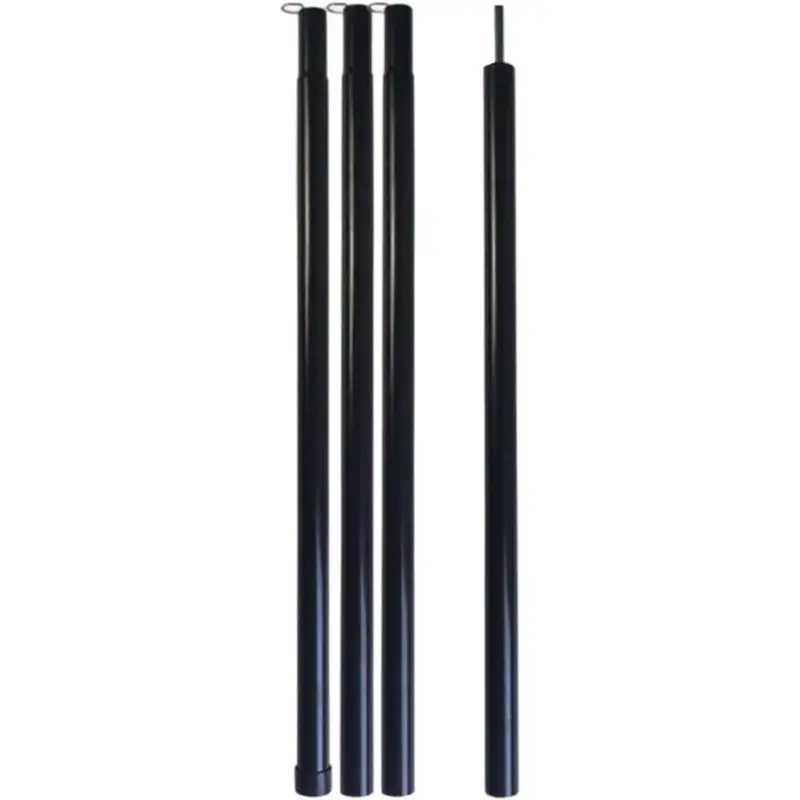 Tent Support Pole Adjustable Tarp Pole Canopy Pole Awning Pole with Four Section Assembly and Spring Button Lock for