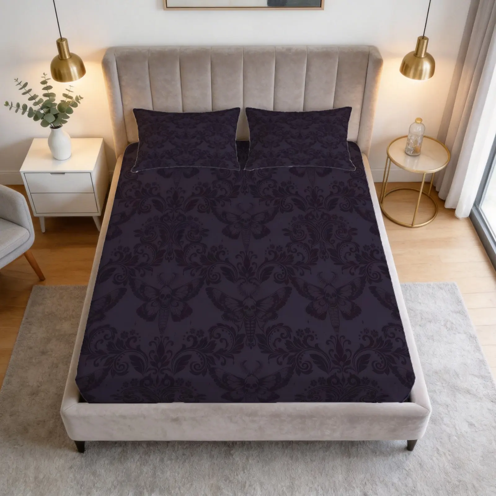 3-Piece Paisley Pattern Fitted Sheet Set, Soft And Comfortable Bedding Set, Including 1 Sheet And 2 Pillowcases (Pillow Inserts Not Included), Suitable For Teenagers And Adults, Bedroom, Apartment, Dormitory Scene