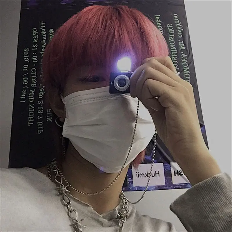 Luminous Camera Pendant Necklace for Men Women Vintage Harajuku Hip Hop Unique Street Jewelry