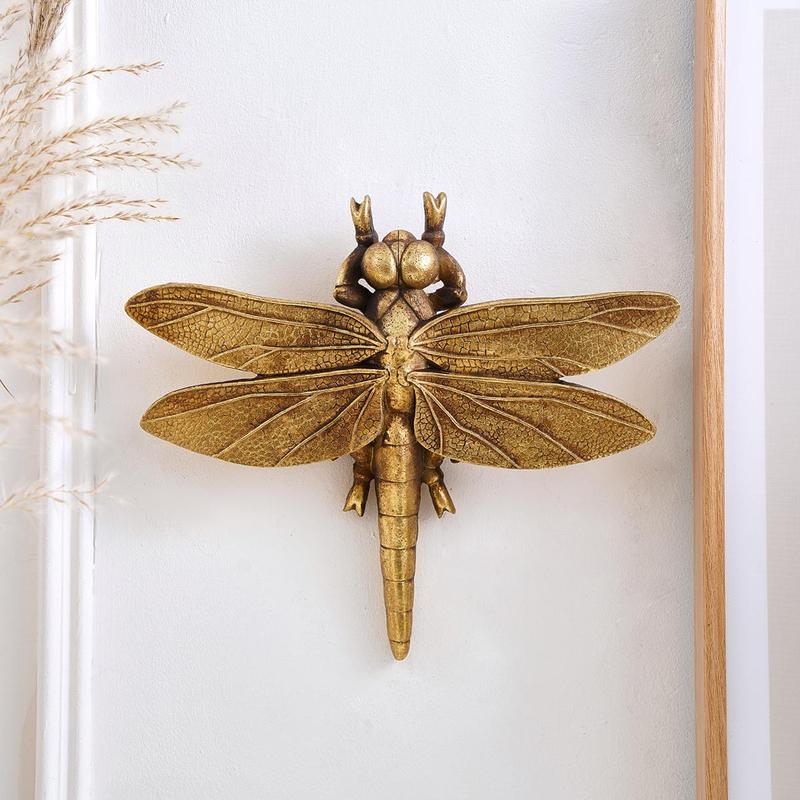 Creative Resin Dragonfly Wall Mounted Hook, Wall Mounted Hanger, Creative Dragonfly Wall Decor, Wall Hanging Decor for Home Living Room Bedroom, Shelves, Decoration