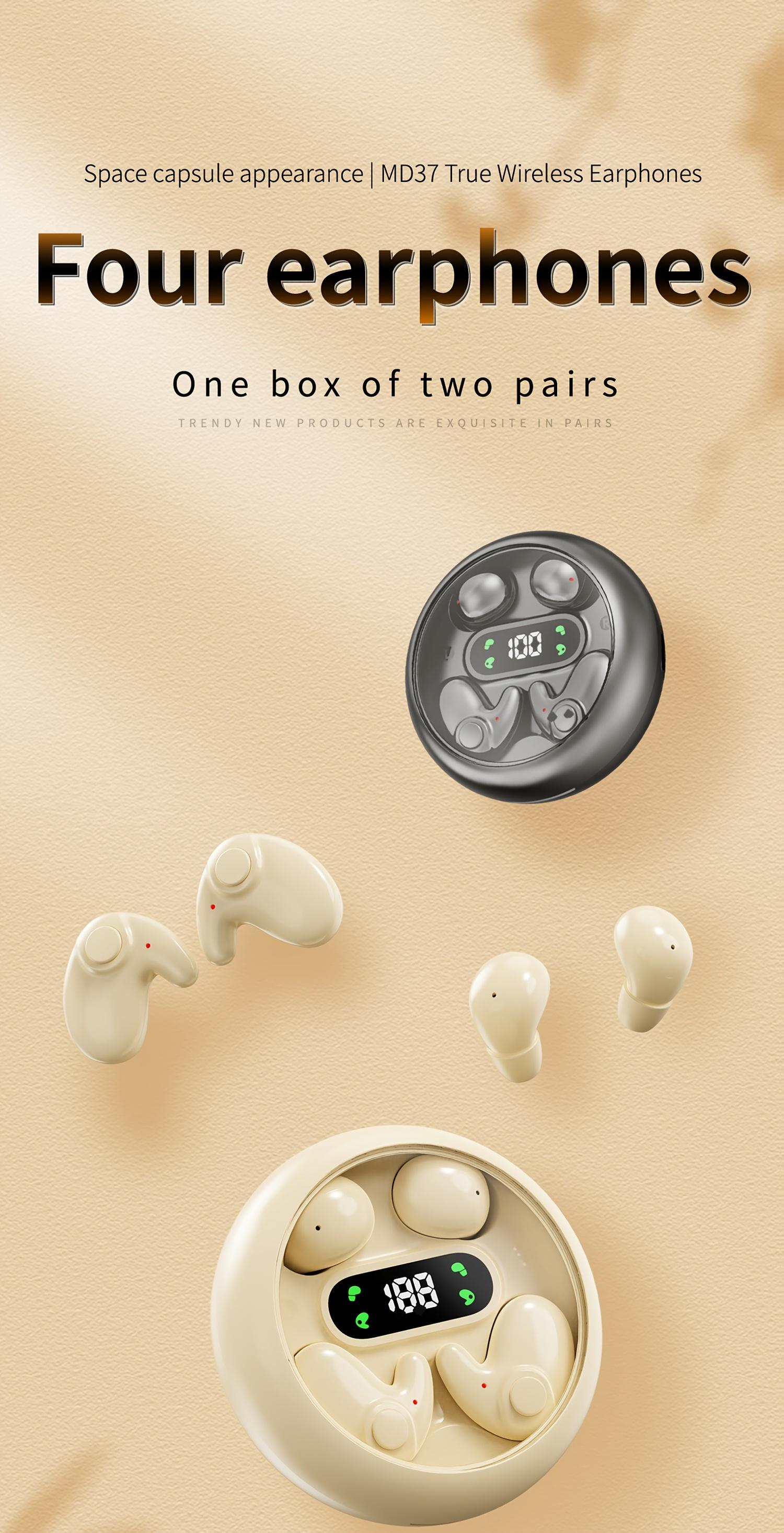 [Bass Loop Earbuds] 2 Pairs Of In Ear Wireless Wireless Earbuds,, Comfortable To Wear,Leisure, Sports, Sleep, Essential Partners, Compatible With All Smartphones, Wireless Earbuds, Sports Earbuds, Gaming Earbuds noise cancelling headphone