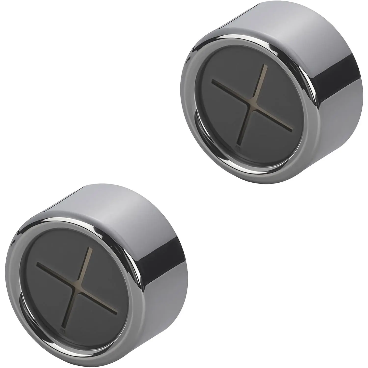 2 count Round Adhesive Push Towel Hooks for Kitchen, Hand and Dish Towels, Grey
