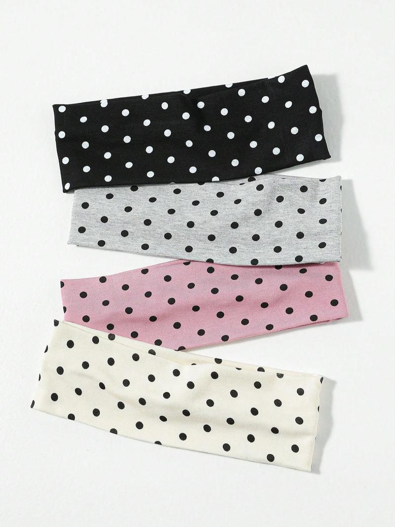 Polka Dot Pattern Hair Band Casual Simple Hair Accessories for Women & Girls Minimalist Headwear Suitable for Thick Hair