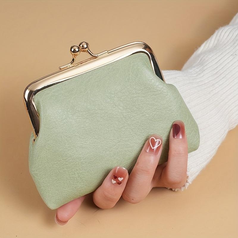2026 New Vintage Candy-Colored Coin Purse for Women & Students, Cute Snap Closure Short Wallet Mini Handbag Coin Pouch