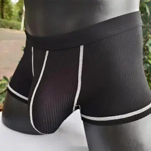 Large-bag Design Men's Underwear Boxers Sweat-absorbing Thin Breathable Boxershorts U-convex Four-corner Men's Underwear Panties