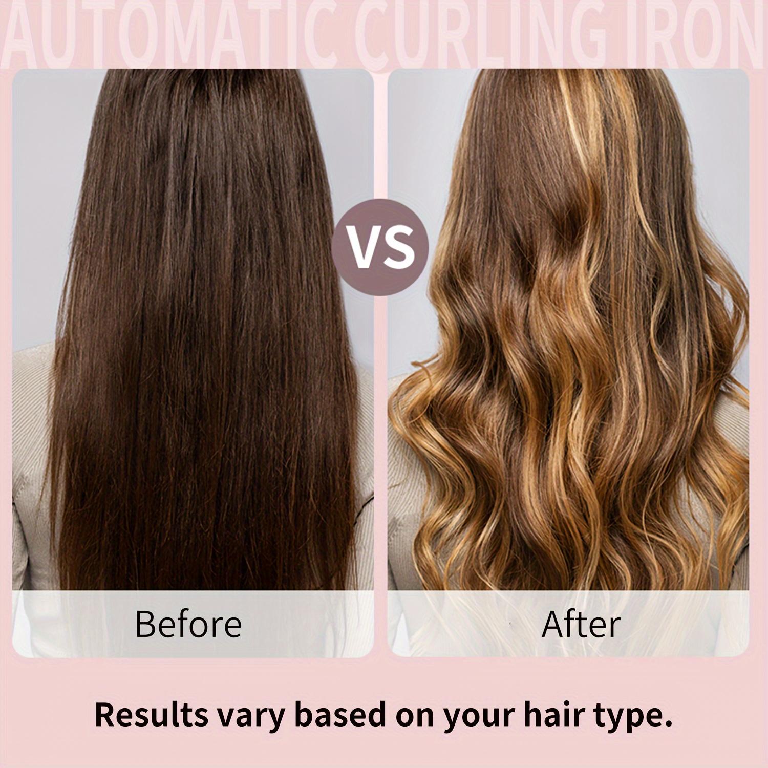 Newme Professional Styling Made Easy: 1.25 inch (32mm) Professional Automatic Rotating Curling Iron with Tourmaline, Fast Heating, Dual Voltage, and Smart Sensor - Perfect for Comfortable and Safe Hair Styling, Exclusive Gift, Pink Curler