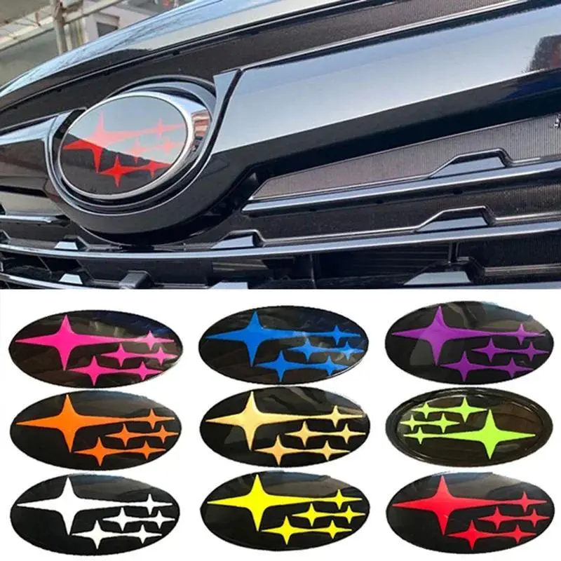 2PCS Acrylic Car Logo Front Rear Badge Emblem Sticker for Subaru XV Outback Impreza BRZ WRX STI Legacy Forester Auto Accessories