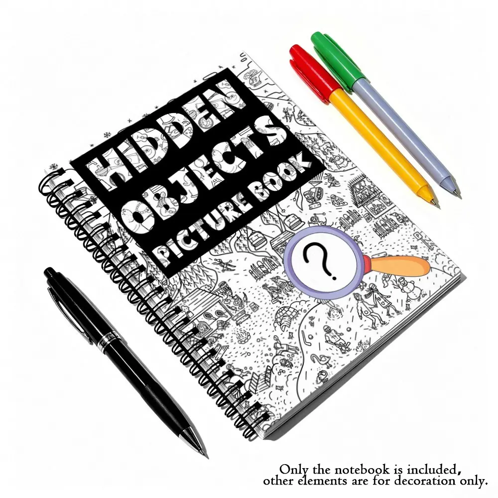 Relaxing Hidden Objects Picture Puzzle Book for Seniors and Adults Stress Relief A5 Size 30 Single Sided Thick Pages Spiral Binding Calm Mind Focus Brain Training Gift for Birthday Party Summer Sale