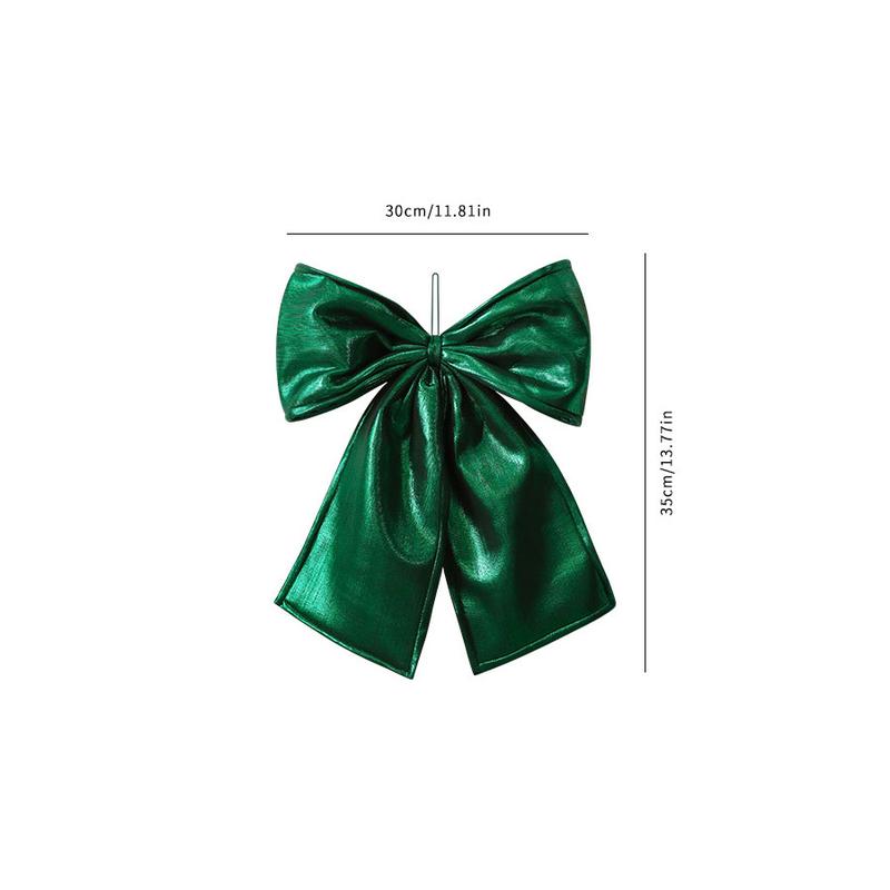 Large Wine Velvet Bow Tie, Christmas Tree Decoration, Holiday Window Hanging Ornament, Festive Home Decor Accessory, Wine Bottle Ornaments