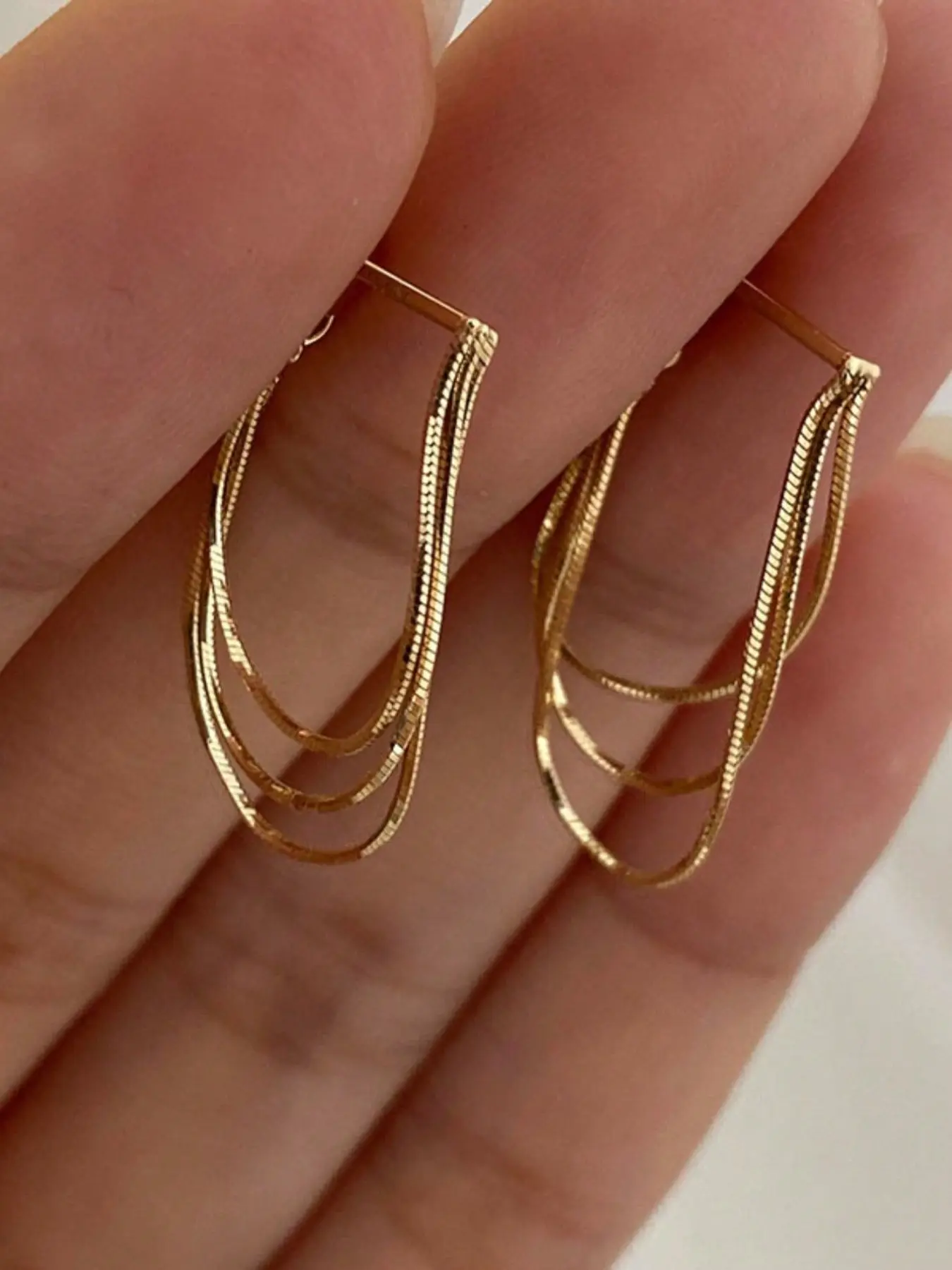 1 Pair Metal Chain Versatile Earrings, European & American Style Personalized Fashion Long Earrings For Women & Girls, Travel, Wedding, Party Accessories, Birthday, Christmas Gift 2026