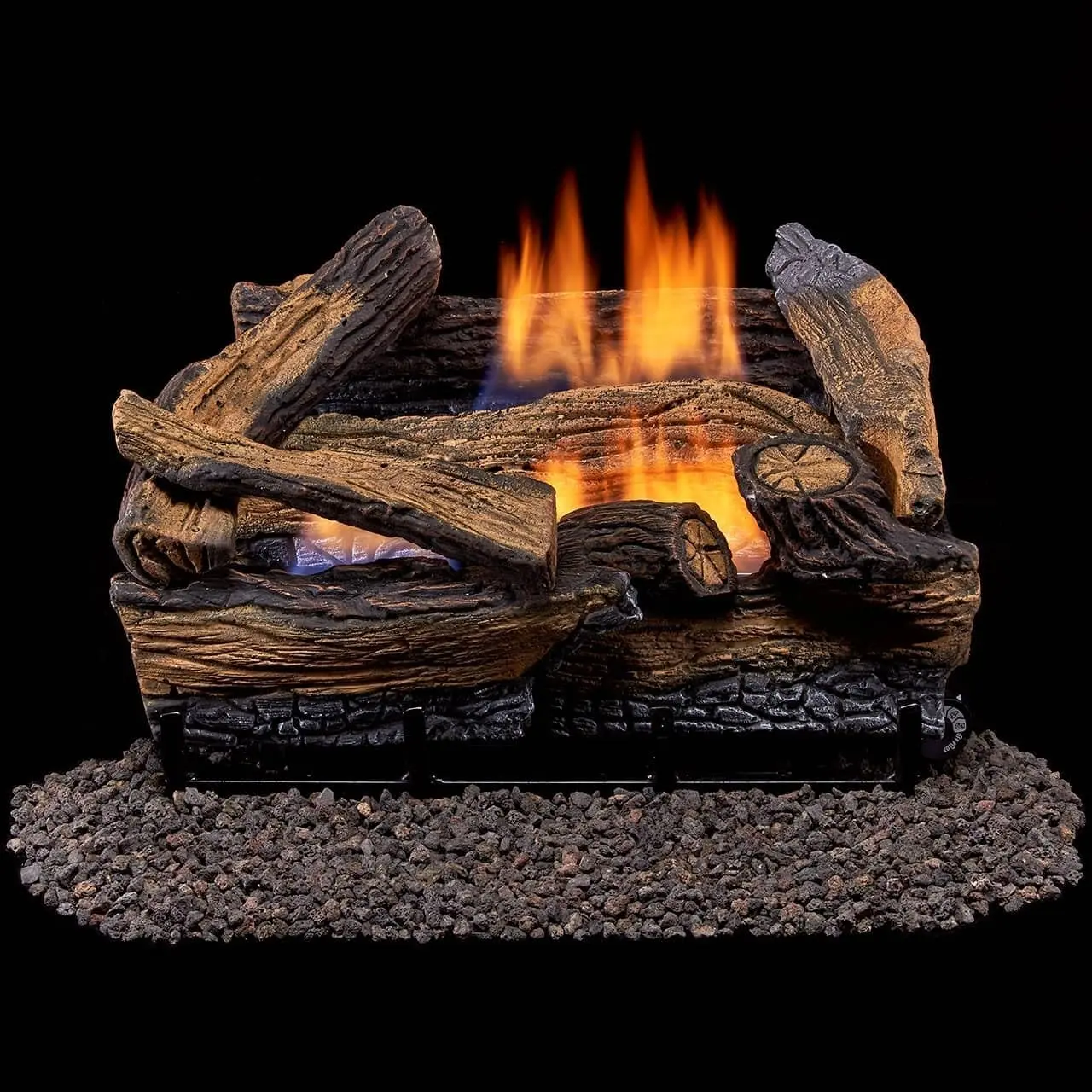 Ventless Natural Gas Gas Log Set - 18 in. Split Oak, 30,000 BTU, T-Stat Control - Model# DLS-N18T-1