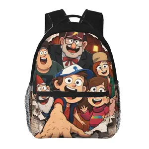 Anime gravity falls1 Backpack, School bag Cute Girls Boys Teens Backpacks Kawaii Kids Lightweight backpack with adjustable straps Bookbag with office Travel, School, College, Work