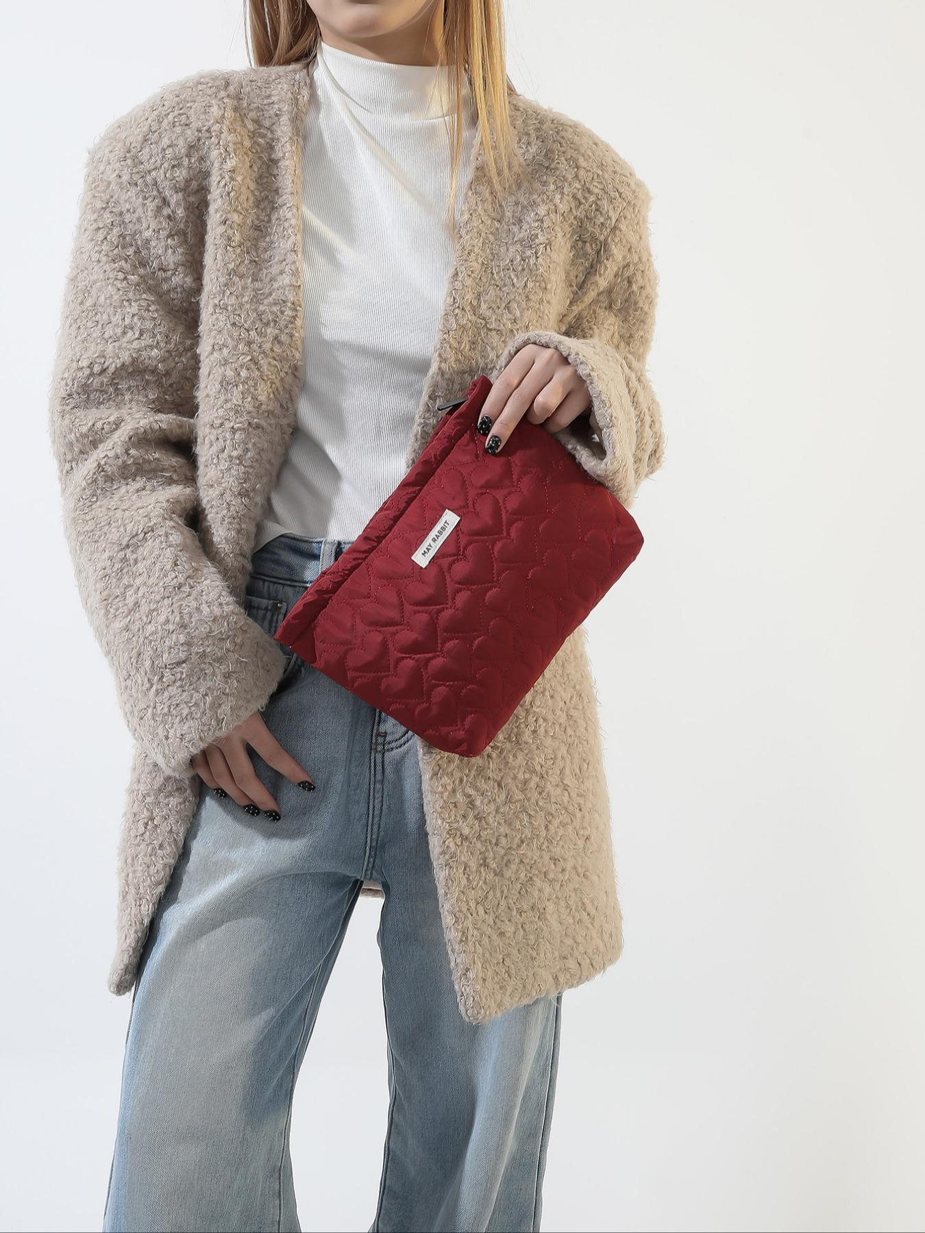 Floral Embroidery Makeup Bag, Large Capacity Cosmetic Storage Bag, Fashionable Travel Bag For Women, Zip