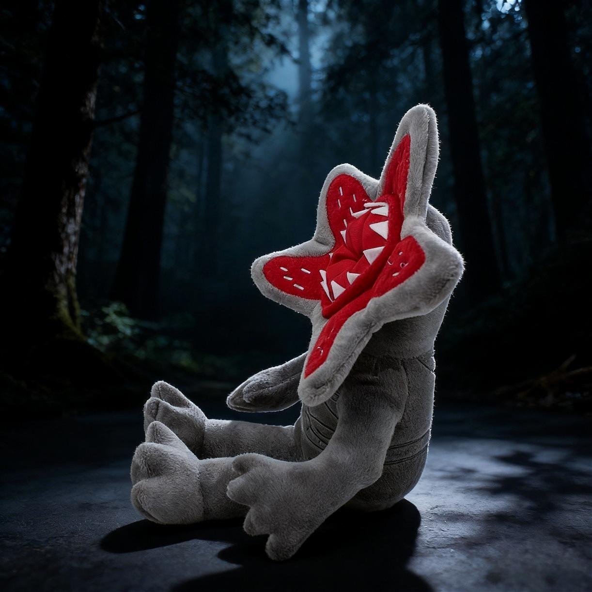 20cm Stranger Things Demon King Man-Eating Flower Plush Toy, Soft and Scary Monster Doll, Realistic 3D Teeth, Virus Stress Relief Toy, Sensory Game Gift, Halloween Birthday Desktop Decoration, Collectible Pillow for Children and Adults