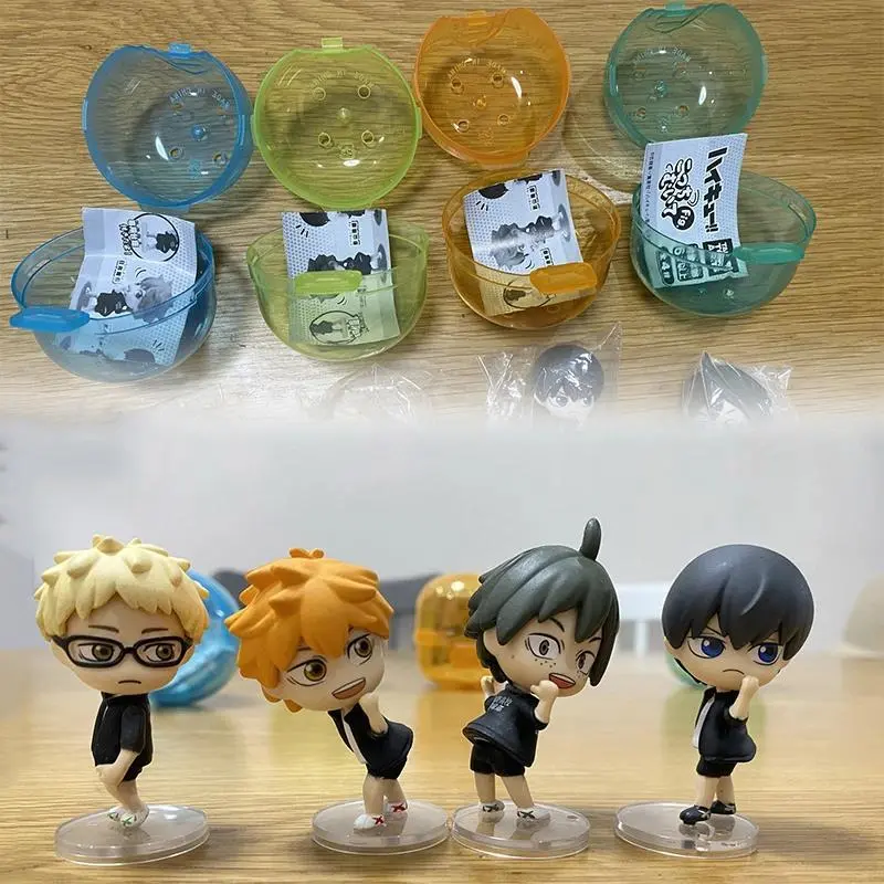 Action Anime Haikyuu Tadashi Yamaguchi Tsukishima Hinata Shoyo Q Version Gashapon Desktop Car Ornaments Birthday Gift Trendy Toy